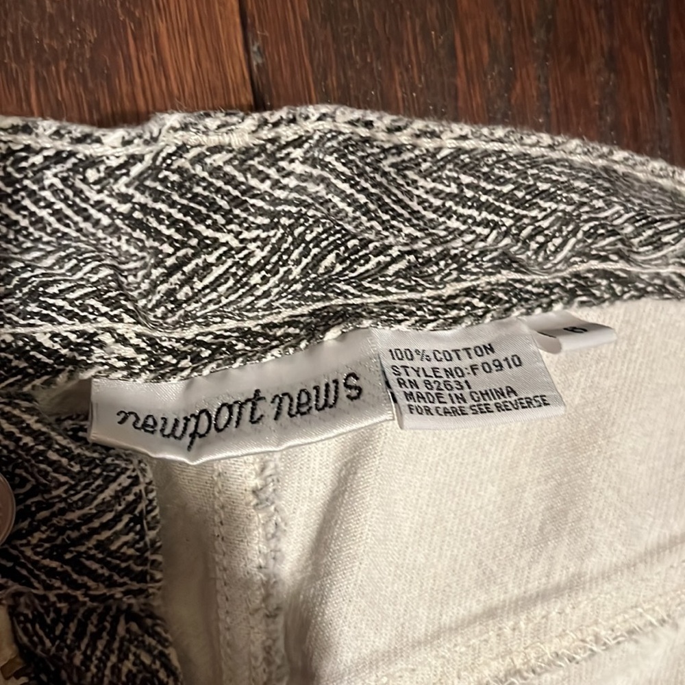 Vintage Newport News black and white chevron jeans Size 6 - Picture 7 of 10
